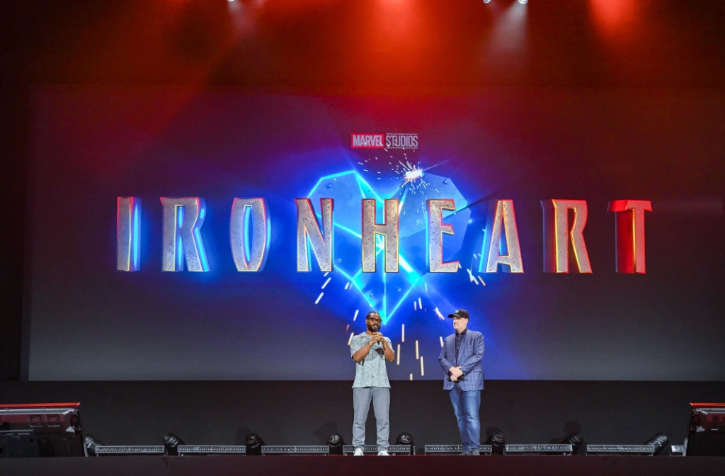 Kevin Feige and the director of Ironheart speaking about the series at D2 Expo 